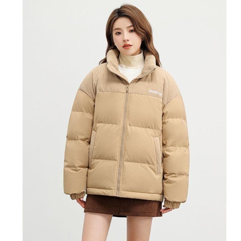 

Сезонная строчка контрастных цветов для тепла, парная свободная маленькая хлебная пуховая хлопковая одежда, тренд 3XL хаки