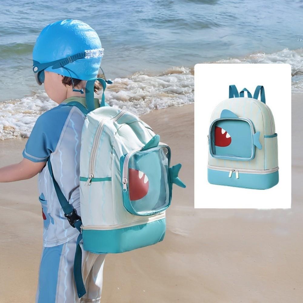 Shoe Compartment Children's Swimming Bag Dry Wet Separation Portable Beach Backpack  Boys Girls