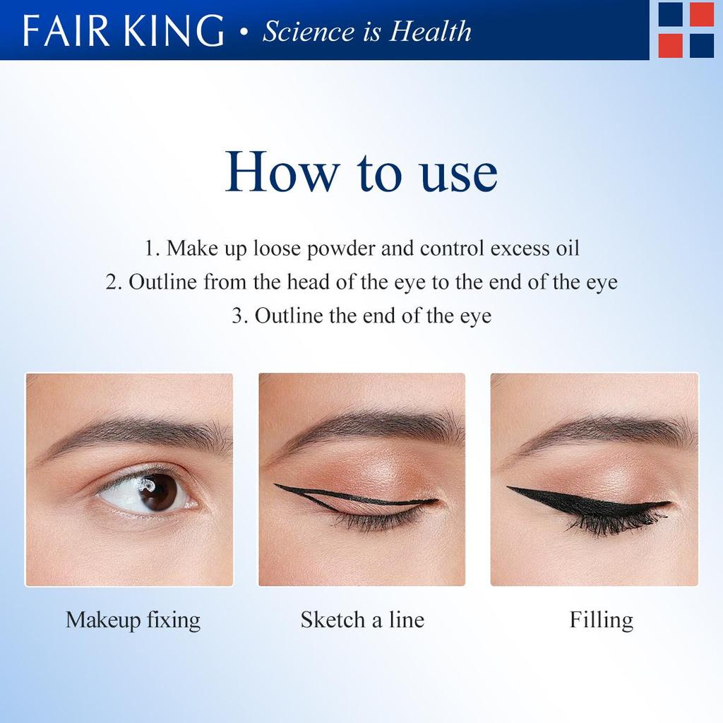 FAIR KING Schwarzer flüssiger Eyeliner-Stift, langlebiger Make-up-Stift, Beauty-Kosmetik-Eyeliner