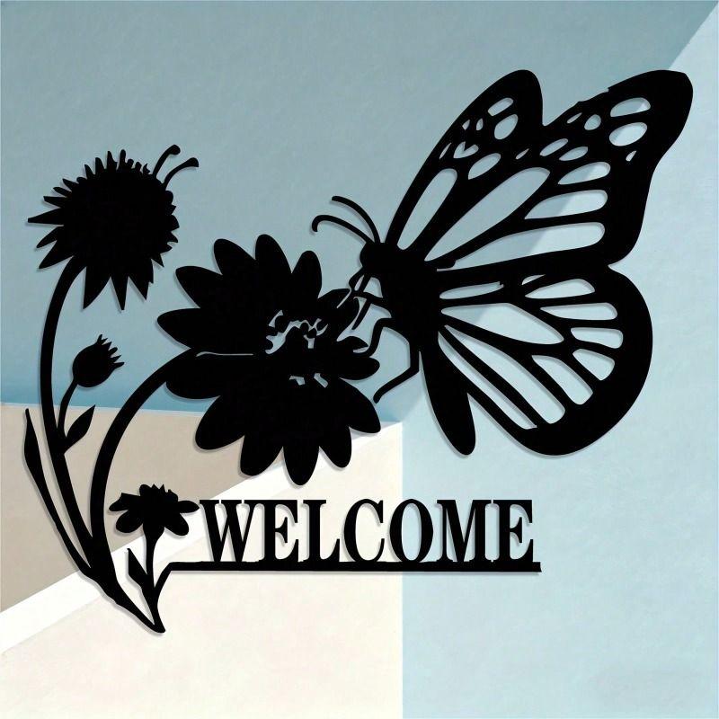 Metal Penguin Wall Art Geometric Vintage Decor Living Room