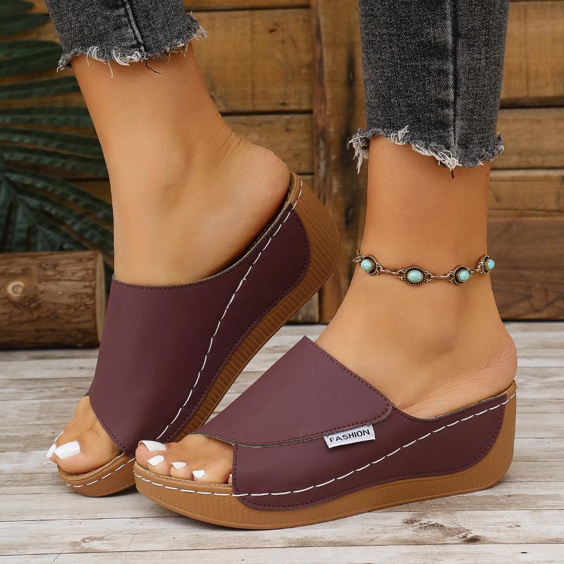 Fashion New Style Women Sandals Summer Outdoor Leisure Comfy Wedge Sandals Ladies Slip on Orthopedic Bunion Corrector Slippers Sandalias