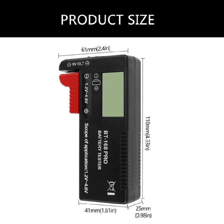 Easy To Use Battery Voltage Detectors Measurement Tool for Electronic Enthusiasts and Technicians with Clear LCD Screen