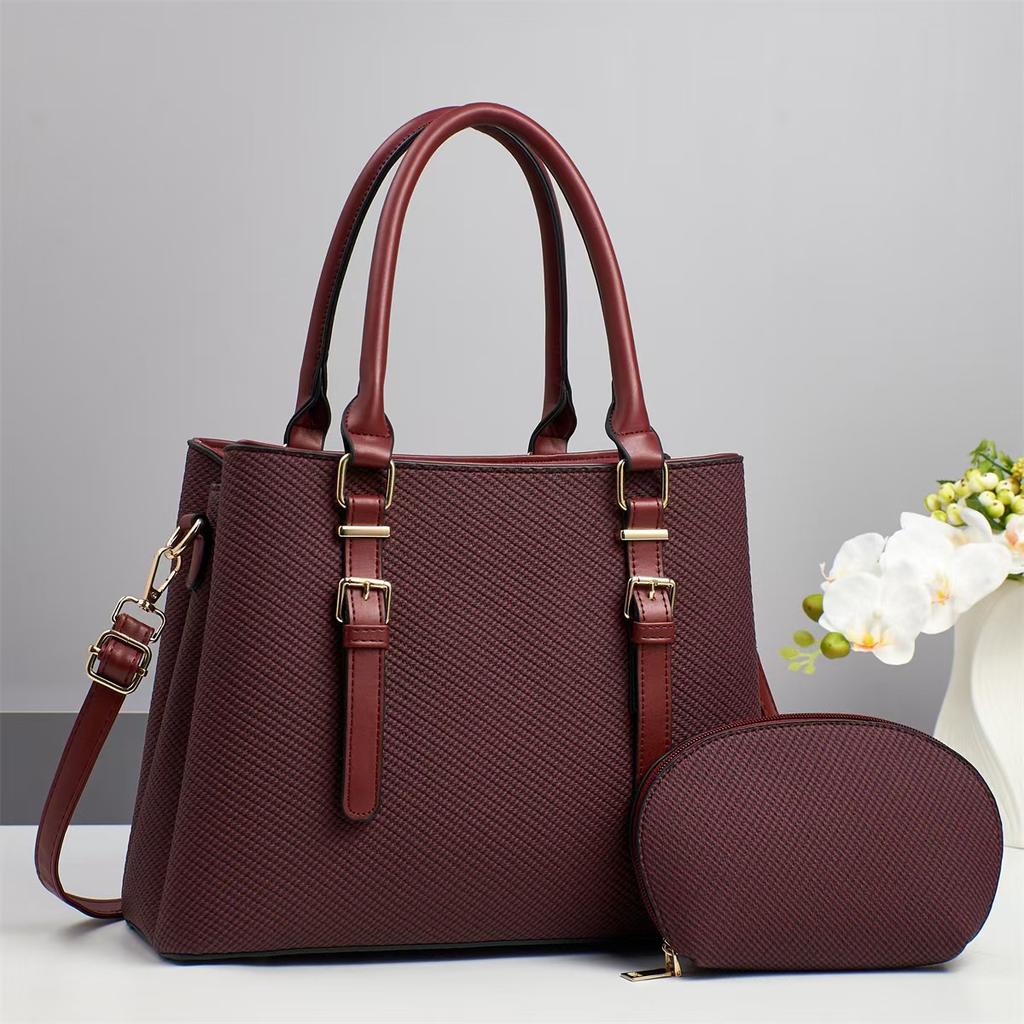 New High Appearance Level Handbag Multi-layer Large Capacity Handbag Canvas Texture Fashion Shoulder Bag Crossbody Bag