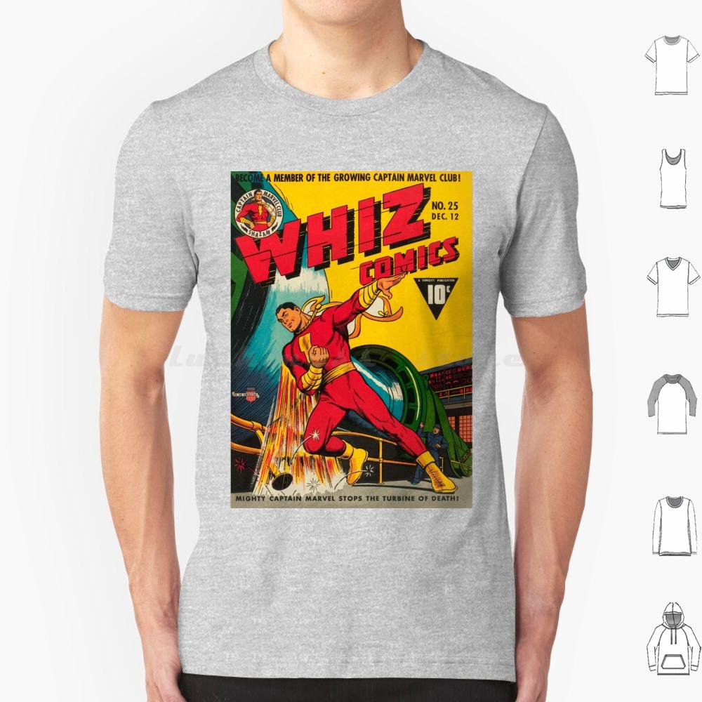 Whiz Comics 25 T Shirt 6xl Cotton Cool Tee Shazam Captain Golden Age Comics Superhero Retro 1940s Vintage Classic Old Graphic