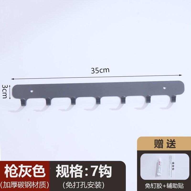 Heavy Duty Adhesive Wall Hook Set Bathroom Kitchen Closet No Drilling Gun Gray 4-10 Hooks