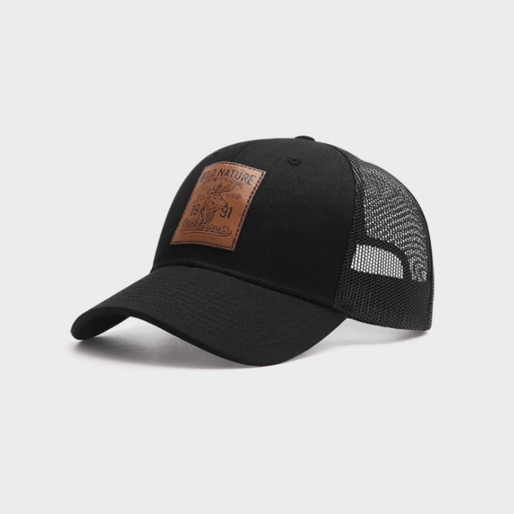 Summer Animal Elk Baseball Cap Women Men Patch Snapback Mesh Hat Casual Breathable Unisex Street Hip-hop Sunscreen Trucker Cap