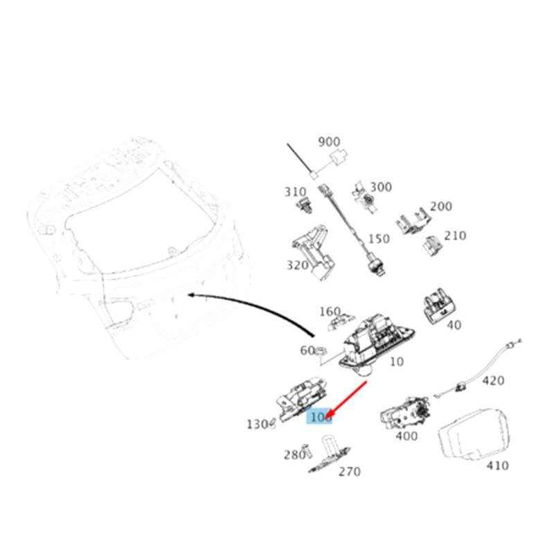 2047400735 Rear Tailgate Latch Lock Actuator For Mercedes Benz ML350 ML550 GLK350 GL350 GL450