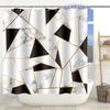 Marble Texture Printing Bathroom Non-Slip Floor Mat Shower Curtain Combination Carpet European And American Style