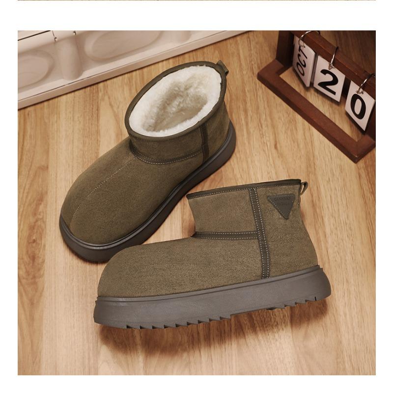Autumn Winter Couple's Capibala Snow Boots Small Milk Bag Warm Thick-soled Large-toe Men's Shoes
