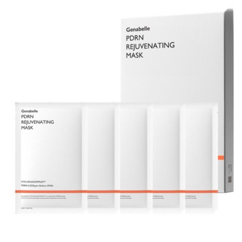Genabelle PDRN Salmon DNA Mask 5 Sheets, Intensive Recovery & Instant Hydration, K-Beauty