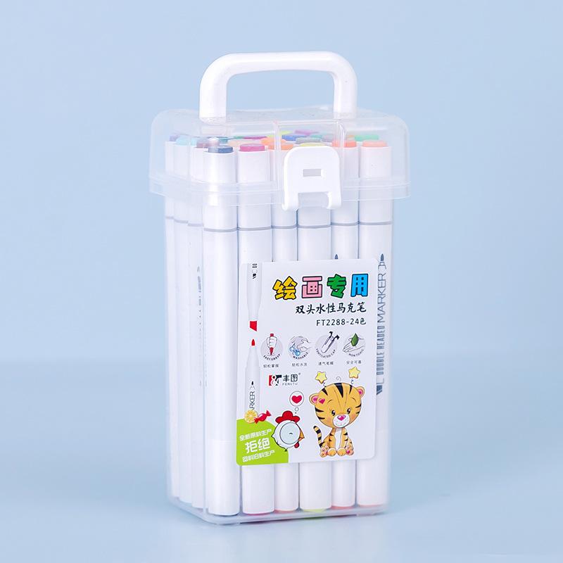 Water-based Marker Pens Are Washable and Have Bright Colors They Are Stationery for Learning Drawing and Marking