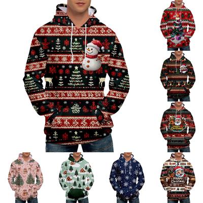 Loses bedrucktes Kapuzen-Sweatshirt für Herren, lässiges modisches Sport-Sweatshirt für Herren