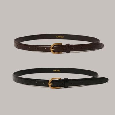 Laminez 20mm Basic Leather Belt - 2 Color (Gold)