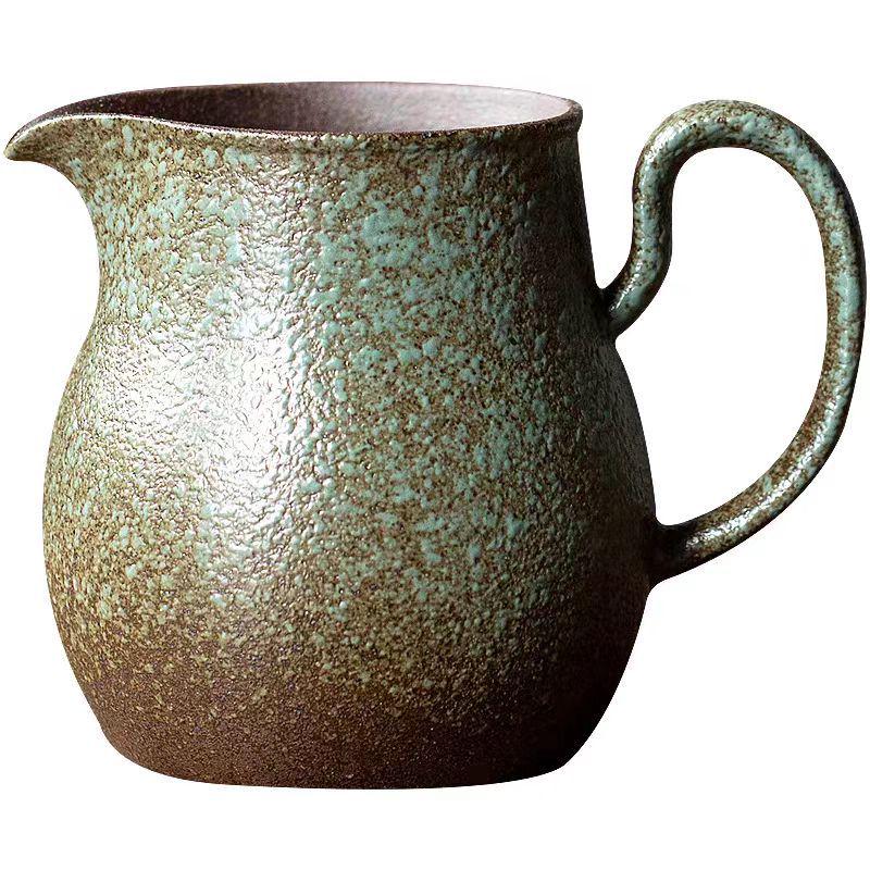 Fırın Değişimi Seramik Filtre Fincanlı Retro Seramik Pour Over Kahve Demleme Seti