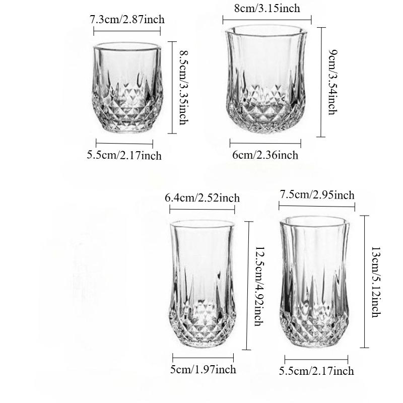 2 stk Krystall Champagneglass Glass Rødvinsglass Drikkevannsglass Vinglass Utsøkte Gaver til Venner og Familie