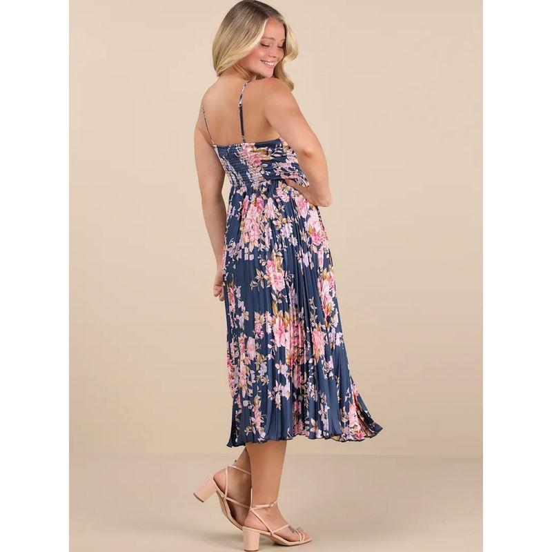 Foreign Trade Order Lu's Cross-Border Texture Sling Pleated Pleat Chest Emphasizing Exquisite Print Big Hemline Ins Vacation Dress