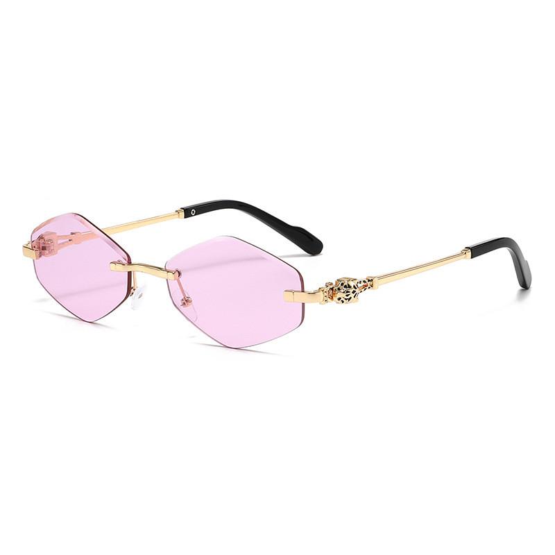 Geometric Hexagon Sunglasses For Men And Women Uv400 No Frame Fashion Outdoor Protection