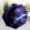 KPop Demon X Automatic Opening and Closing Folding Umbrella with 8-rib Frame and Compact Travel Design, Perfect for All Occasions | Stylish