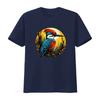 Vibrant Woodpecker Forest Portrait T Shirt Nature Inspired Colorful Wildlife Artwork Vintage Washed Streetwear Unisex Stylish