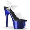 7 Inches Women Shine Electroplated Heel Sandals Pole Dance Shoes Sexy Stripper Nightclub High Heels 17CM Exotic Models Show