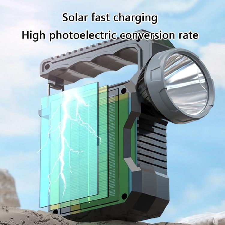 Solar Power Flashlight USB Charging Solar LED Flashlight with High Brightness ABS Suitable for Hiking & Emergency Use