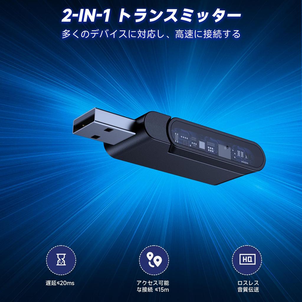 Gaming Headset with 3-Way Connection, 50mm Drivers, Low Latency, 40 Hours Continuous Playback, Enhanced Bass, Detachable Microphone, Wireless Headphon
