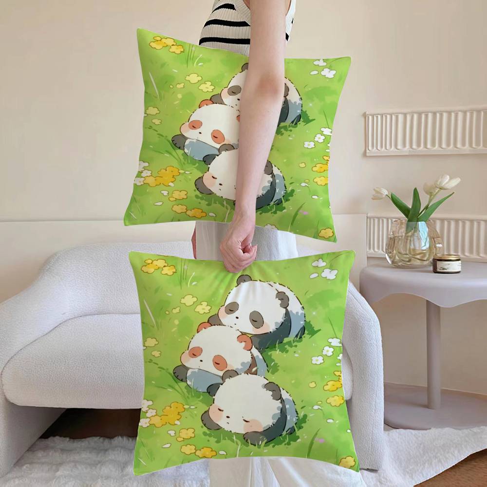 Cartoon Drawing Animal Pillow Case Sofa and Living Room Decorative Cushion Covers Dust-proof and Mite-proof Invisible Zipper