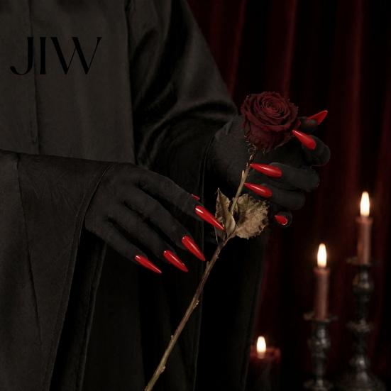 Comfortable Spooky Gloves 1 Pair Halloween Ghost Claw Gloves, Long Fingernail Witch Costume Elastic Polyester Accessory, Dark Party Performance