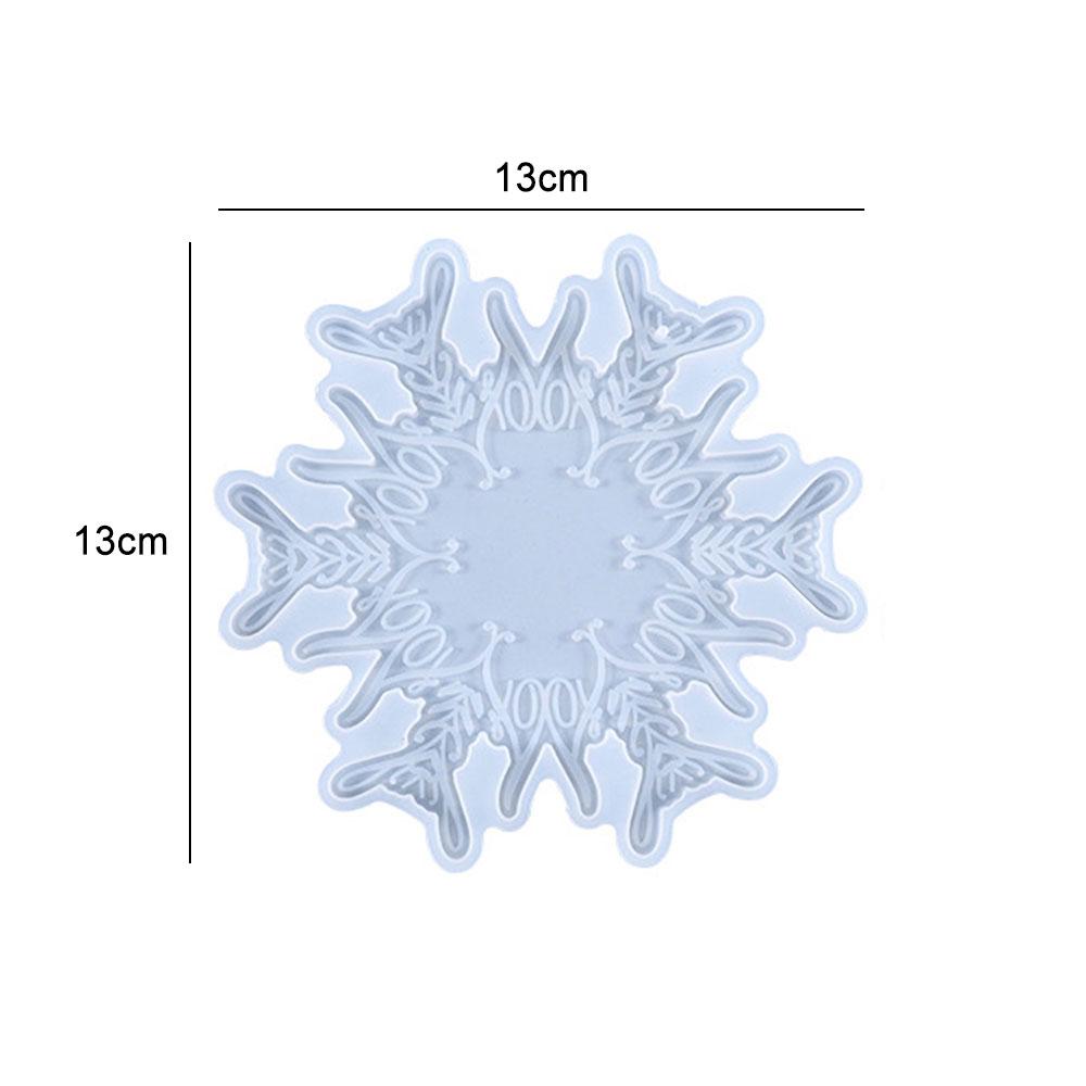 1PC DIY Round Epoxy Resin Mold Hollow Out Coaster Mandala Flower Tray Cup Mat Silicone Mould DIY Home Decor Making