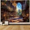 Tapestry Vintage Library Accnicc Medieval Bookshelf