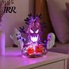 Creative Gothic Style Night Lamp Animated Seesaw Ghost Light, USB Powered 3D Cute LED Decoration with Warm Light Spooky Tree And Pumpkin Design,