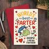 Mit Umschlag Vatertagskarte Lustiges Design Vatertagsgeschenke Cartoon Papa Grußkarte Geburtstag