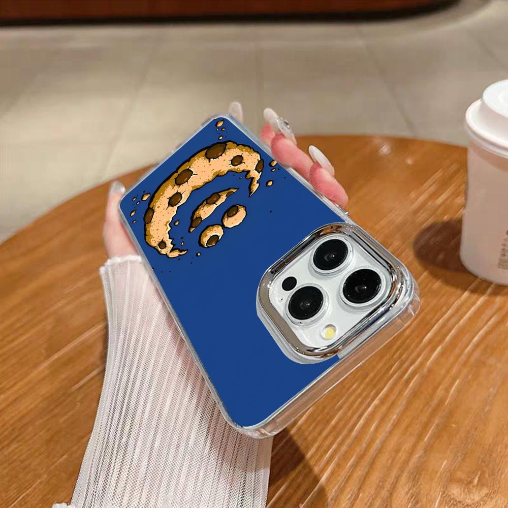 Funny C-Cookie-M-Monster Phone Case For Iphone 17 16 15 14 13 12 11 Pro Max Xr Air Plus Silicone Cover Silver Hard Shell Cover iPhone 11