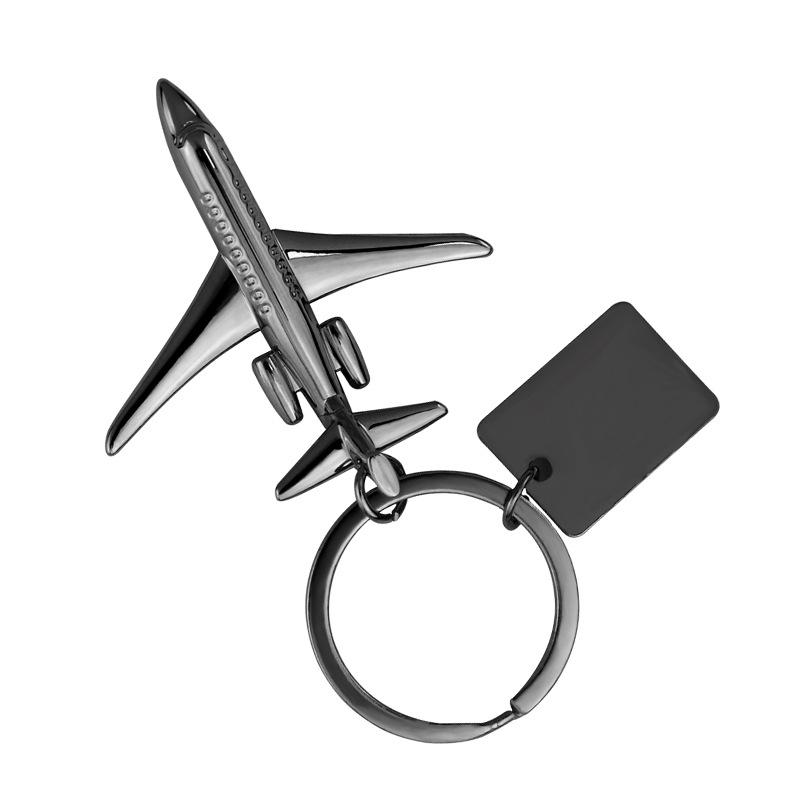 Creative Metal Airplane Keychain - Miniature Engine Pendant & Aviation Gift