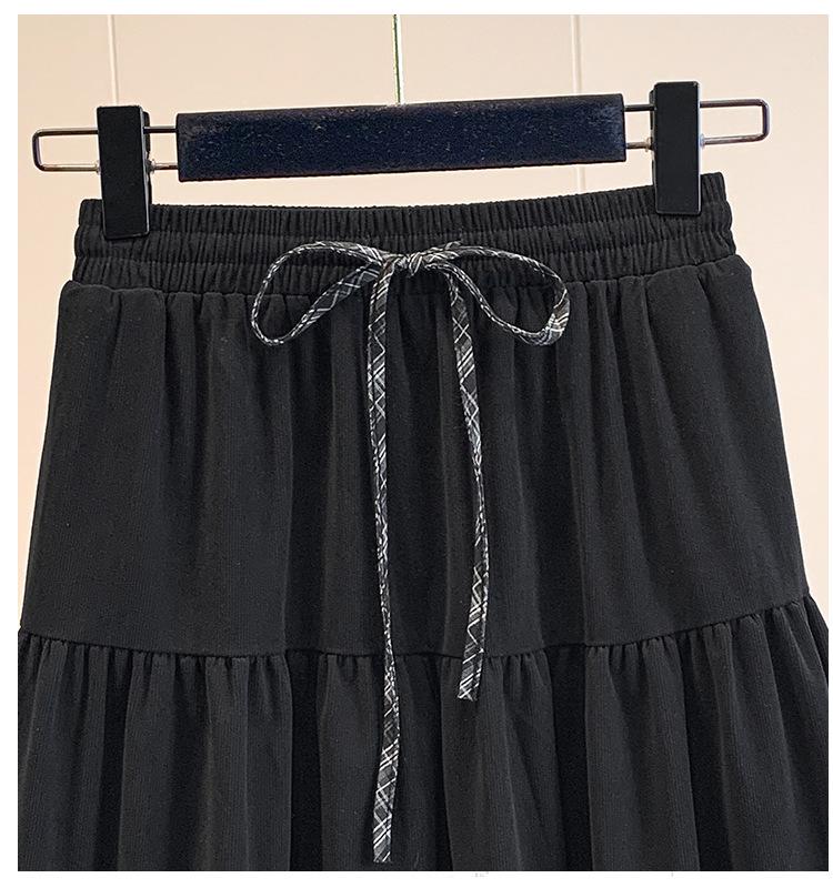 Melaleuca Pleated Plaid High-Waist Ruffle Skirt - Women's Plus Size, Autumn 2026