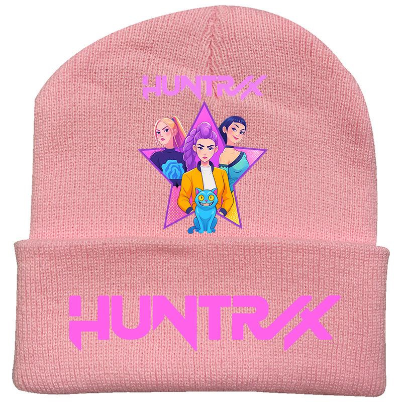 Peripheral Knitted Hat Curled Wool Hat Printed Doudou Hat Outdoor Cold Hat Adult