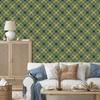 Christmas Autumn Plaid Wallpaper Olive and Brown 50x1000