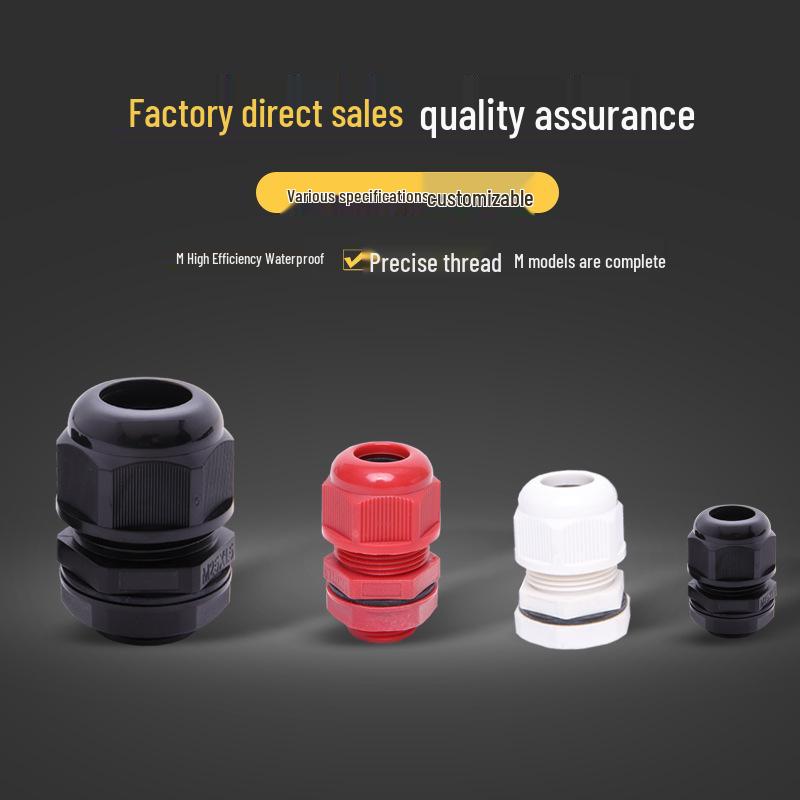 M8 Nylon Waterproof Cable Connector, M10 CE IP68 Environmental Protection Fixing Gland