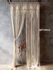 Hand-woven Bohemia Macrame Cotton Door  Window Curtain Tapestry Wall Hanging Art Tapestry Wedding Backdrop Tapestry Decoration