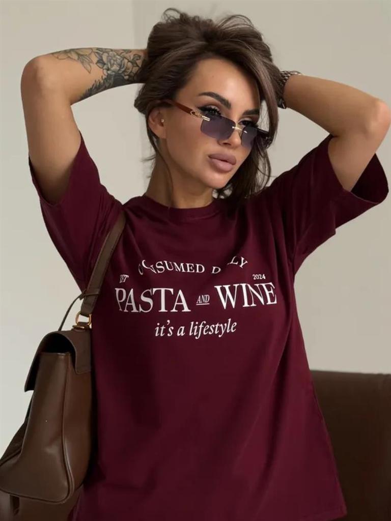 Chicer Sommerstil Übergroßes Europäisch-Amerikanisches Trend T-Shirt