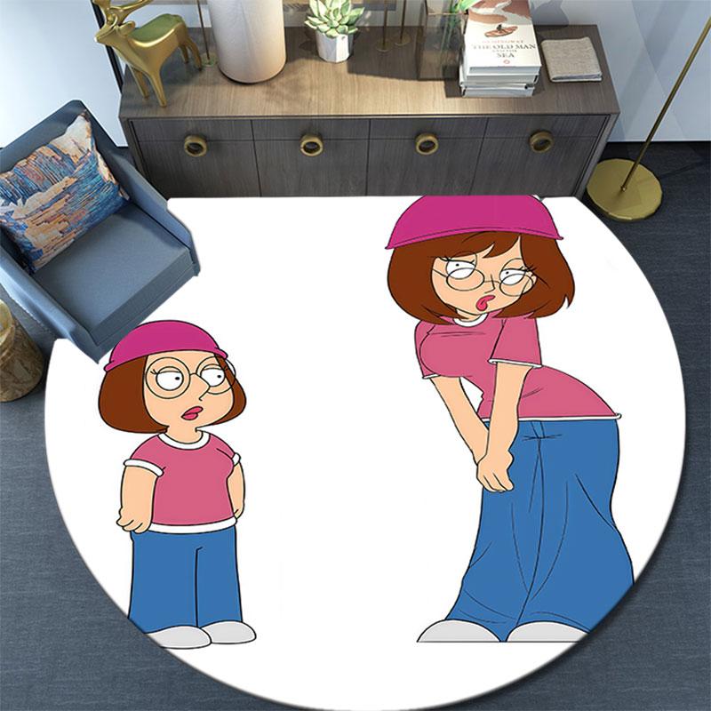 Meg Griffin Pattern Round rug,Carpet Rug for Living Room Bedroom Playroom ,Non-slip Floor Mat,Holiday Gifts and Birthday Gifts.