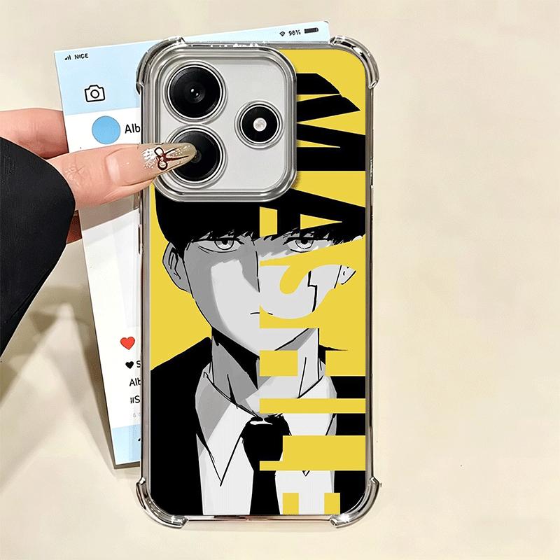 Mashle Magic And Muscles Anime Plating Phone Case For Xiaomi Redmi Note 14 15 Pro Plus 13 12 11 11S 11T 10 9S 9 5G Anti-Fall Air