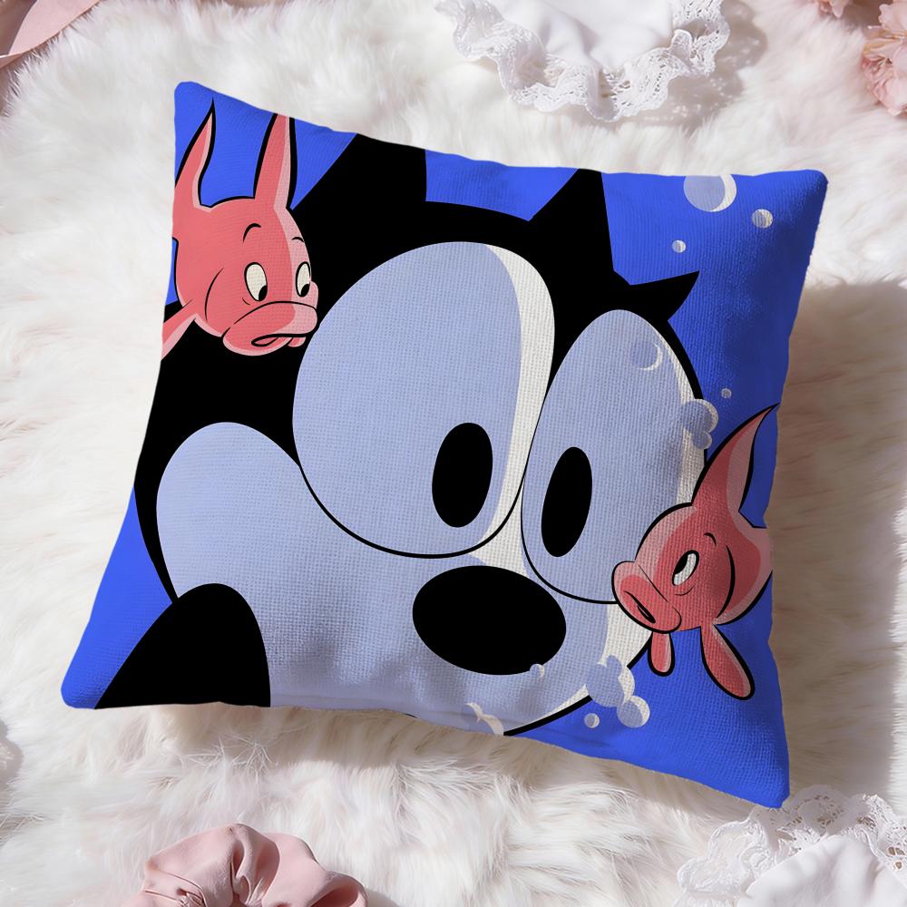 

cute f-Felix the Cat Cushion Cover Premium Comfort Reversible Pillow Cove -Two in One Design for Any Room & Car Interior 30cmx30cm