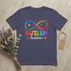 Autism Awareness Acceptance Infinity Symbol T Shirts Unisexs Cotton Funny TShirt Round Neck Tee Shirt Short Sleeve Tops Unique