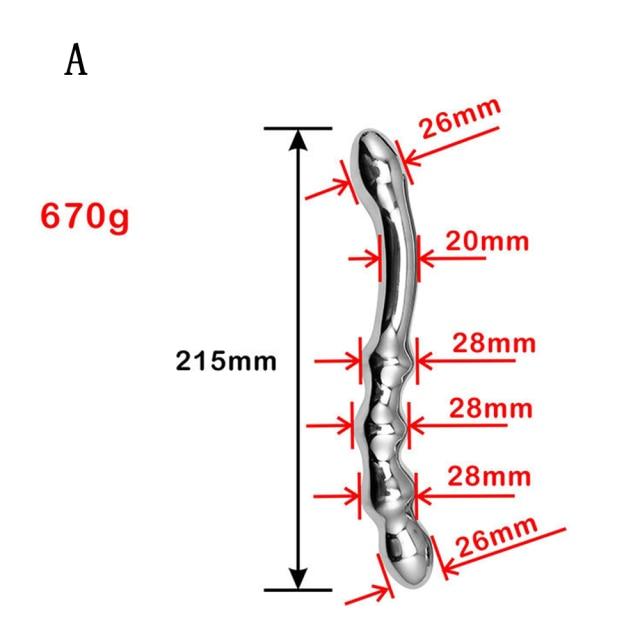 Těžký anální kolík Nerezová ocel Mužská masáž prostaty Kovový anální kolík Anální vagina Expander Sexuální hračky bodu G pro ženy Muži