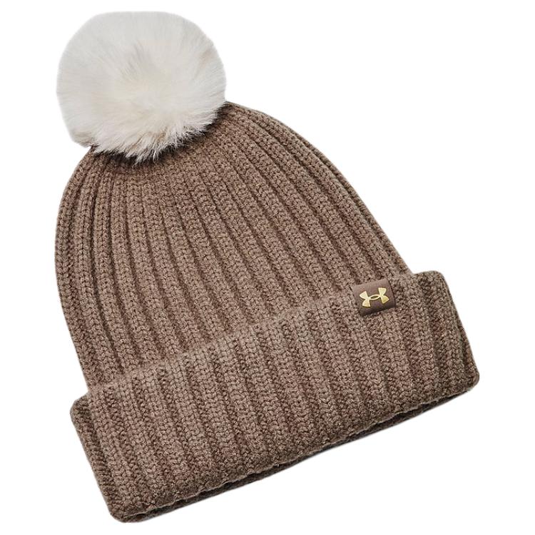 Under Armour Brand Logo Beanies Women s Brown 1386637-200 F