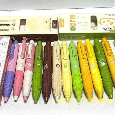 3 Teile/schachtel Kreative Lebensmittel Duft Presse Gel Stift 0,5mm Schnell Trocknend Prüfung Notizen Schreiben Stift Kind Geschenk Schreibwaren Zurück Zu Schule liefert