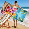 Tropical Drinks and Fruits Beach Scene Beach towel quick-drying for travel outdoor sports jogging beach and swimming