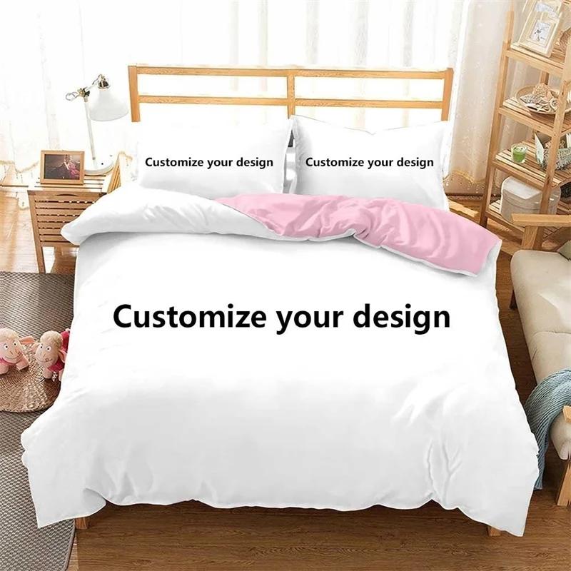 Custom Valentine'S Day Duvet Cover With Pillowcases Microfiber Photo 3D Digital Printed Bedding Set Full Queen King