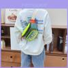 Trendy Korean Cartoon Cute Kids Chest Bag 2023 New Boys Stylish Letter Bag